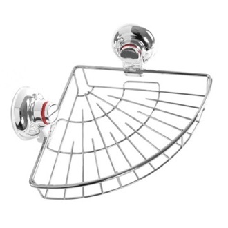 Suction Cup Chrome Single Basket Rounded Triangle Shower Basket Gedy HO80-13